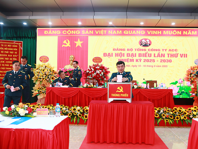 Đảng bộ Tổng công ty Xây dựng công trình hàng không ACC tổ chức thành công Đại hội đại biểu lần thứ VII, nhiệm kỳ 2025-2030