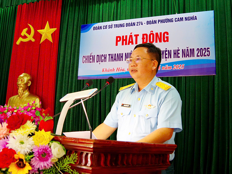 Đoàn cơ sở Trung đoàn 274 phát động Chiến dịch Thanh niên tình nguyện Hè năm 2025