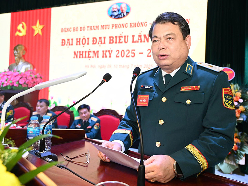 Đảng bộ Bộ Tham mưu Phòng không - Không quân tổ chức Đại hội đại biểu lần thứ XI, nhiệm kỳ 2025-2030