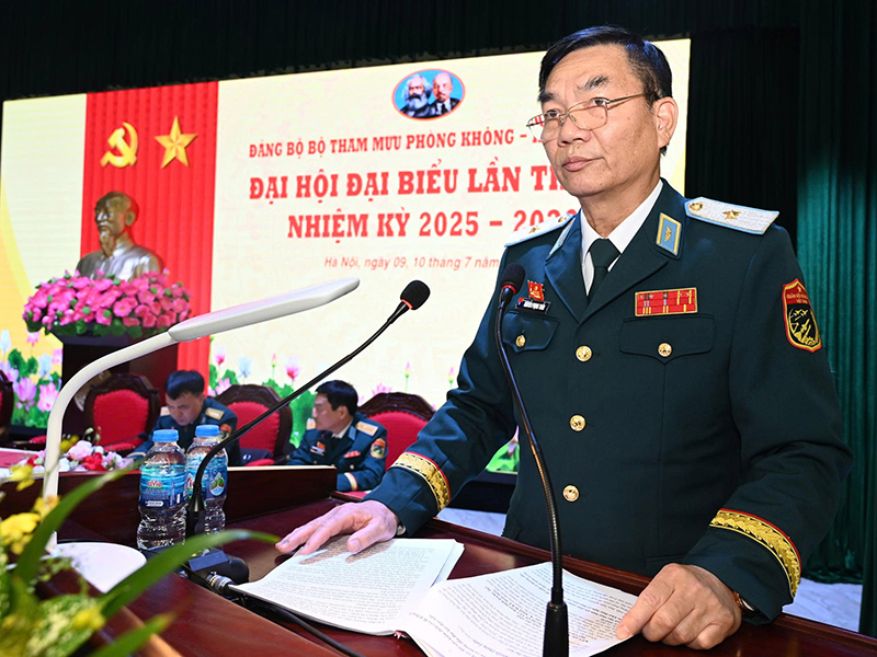 Đảng bộ Bộ Tham mưu Phòng không - Không quân tổ chức Đại hội đại biểu lần thứ XI, nhiệm kỳ 2025-2030