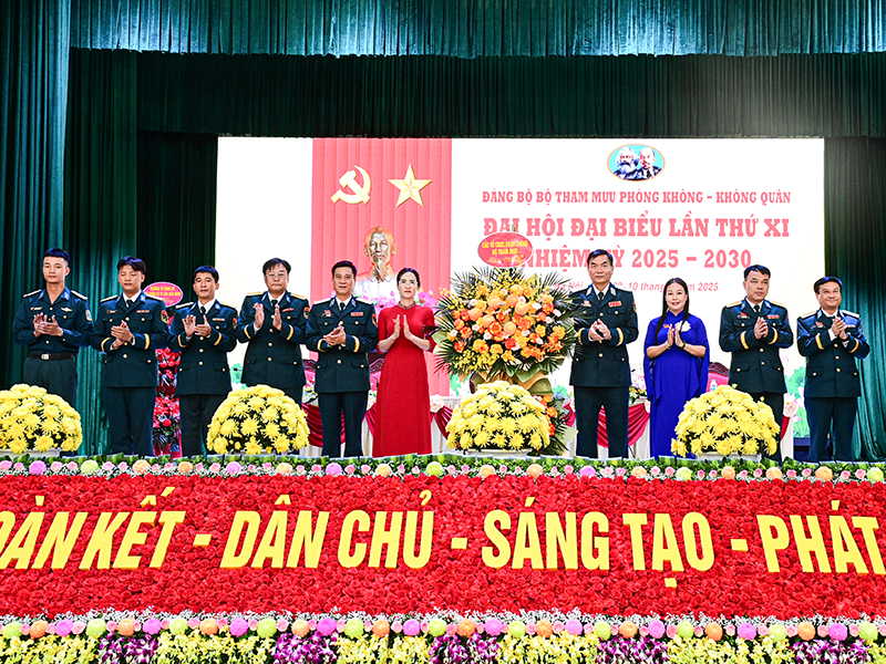 Đảng bộ Bộ Tham mưu Phòng không - Không quân tổ chức Đại hội đại biểu lần thứ XI, nhiệm kỳ 2025-2030
