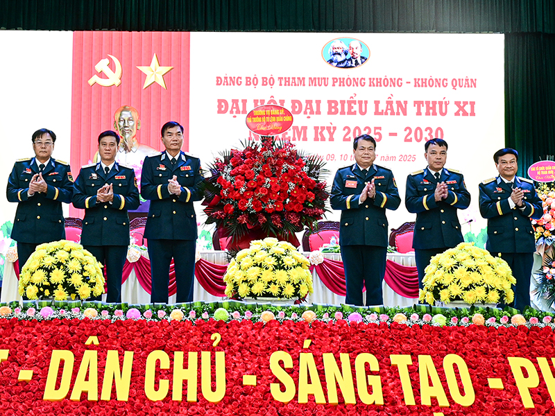 Đảng bộ Bộ Tham mưu Phòng không - Không quân tổ chức Đại hội đại biểu lần thứ XI, nhiệm kỳ 2025-2030