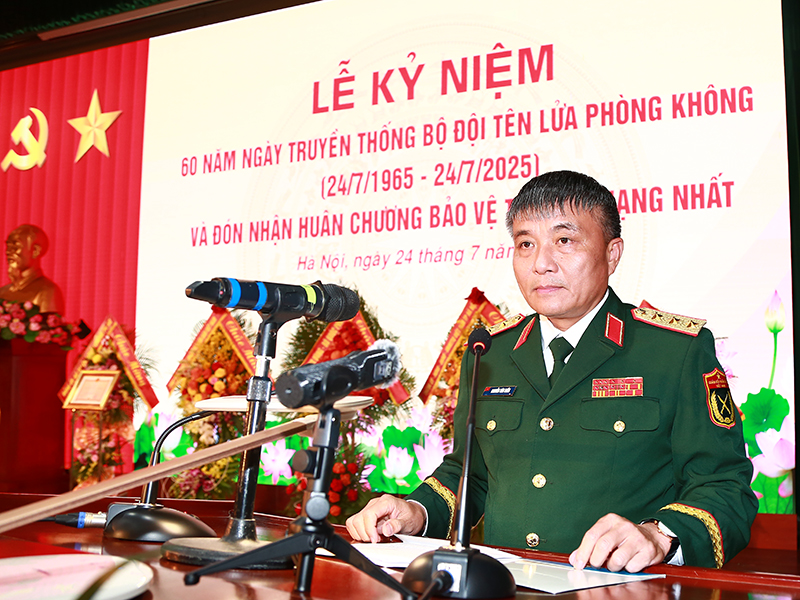 Quân chủng Phòng không - Không quân tổ chức Lễ kỷ niệm 60 năm Ngày truyền thống Bộ đội Tên lửa Phòng không (24-7-1965/24-7-2025) và đón nhận Huân chương Bảo vệ Tổ quốc hạng Nhất