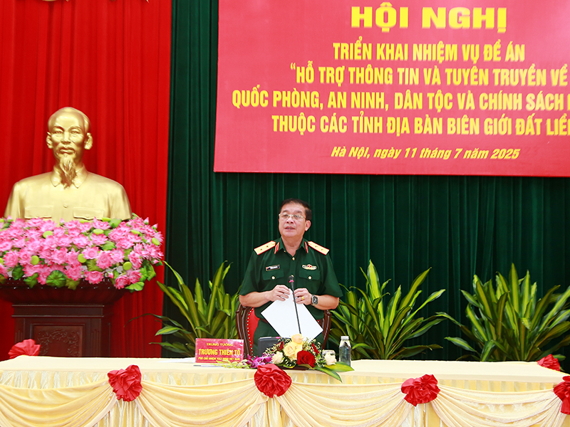 Bộ Quốc phòng tổ chức Hội nghị triển khai nhiệm vụ Đề án “Hỗ trợ thông tin và tuyên truyền về quốc phòng, an ninh, dân tộc và chính sách dân tộc thuộc các tỉnh địa bàn biên giới đất liền”