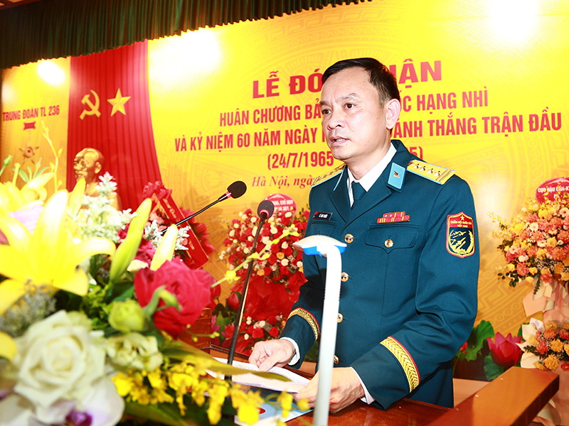 Trung đoàn Tên lửa 236 tổ chức Lễ đón nhận Huân chương Bảo vệ Tổ quốc hạng Nhì và kỷ niệm 60 năm Ngày ra quân đánh thắng trận đầu (24-7-1965/24-7-2025)