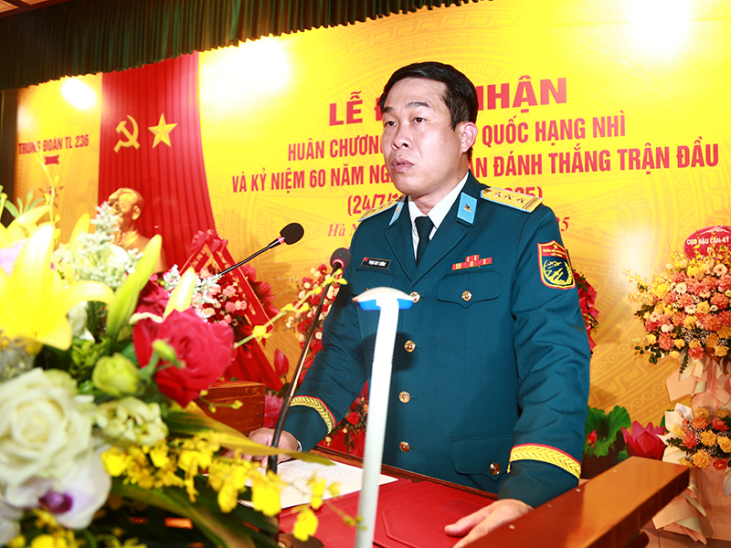 Trung đoàn Tên lửa 236 tổ chức Lễ đón nhận Huân chương Bảo vệ Tổ quốc hạng Nhì và kỷ niệm 60 năm Ngày ra quân đánh thắng trận đầu (24-7-1965/24-7-2025)