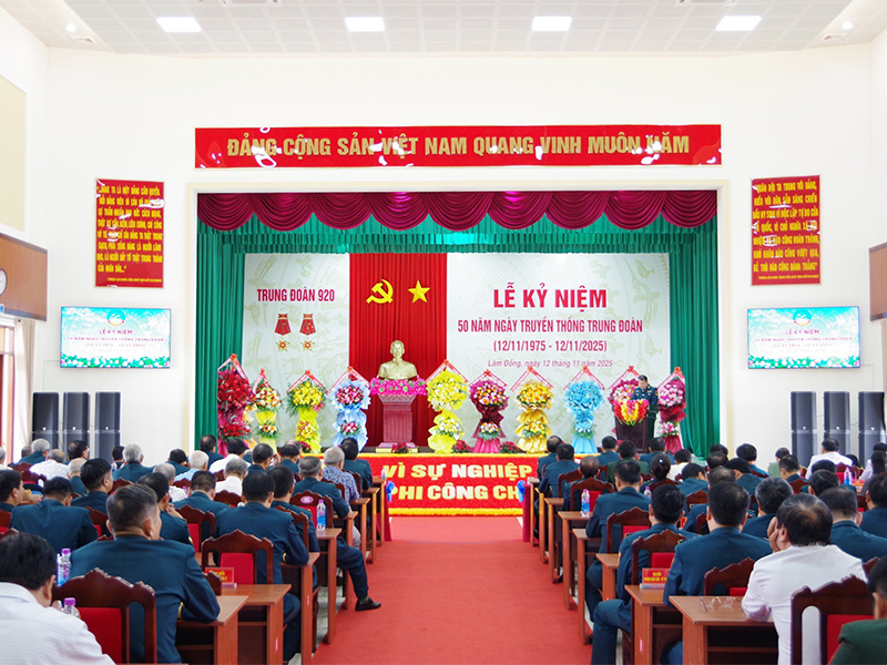 Trung đoàn 920 tổ chức Lễ kỷ niệm 50 năm Ngày truyền thống (12-11-1975/12-11-2025)