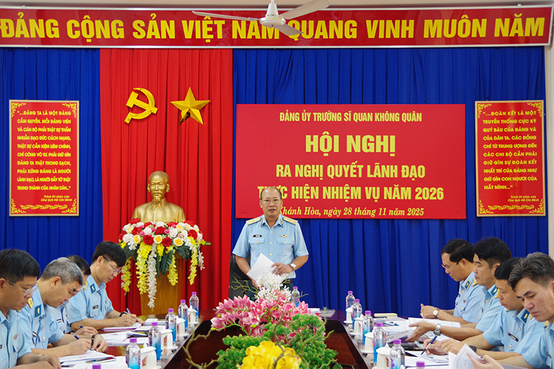 Đảng ủy Trường Sĩ quan Không quân ra Nghị quyết lãnh đạo thực hiện nhiệm vụ năm 2026