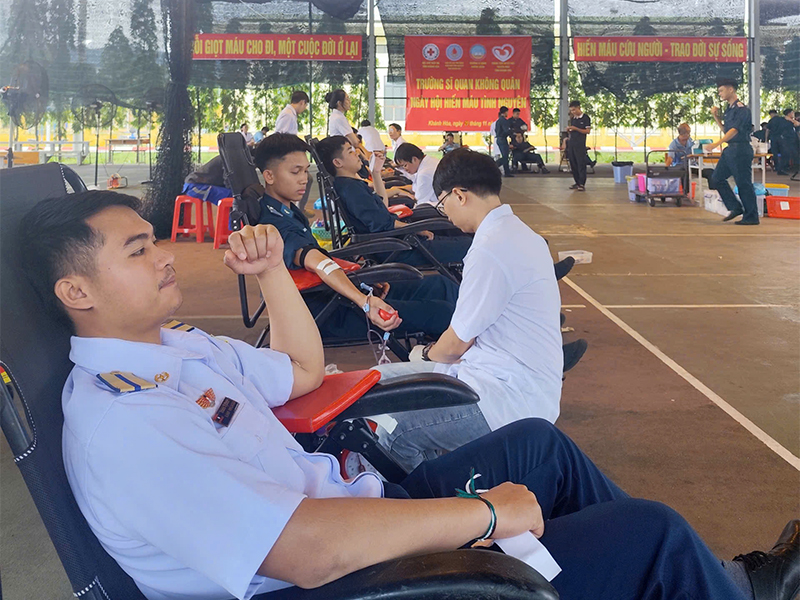 Trường Sĩ quan Không quân phối hợp tổ chức Ngày hội hiến máu tình nguyện năm 2025