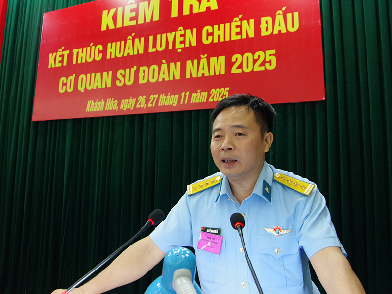 Khối cơ quan Sư đoàn 377 kiểm tra kết thúc huấn luyện chiến đấu năm 2025