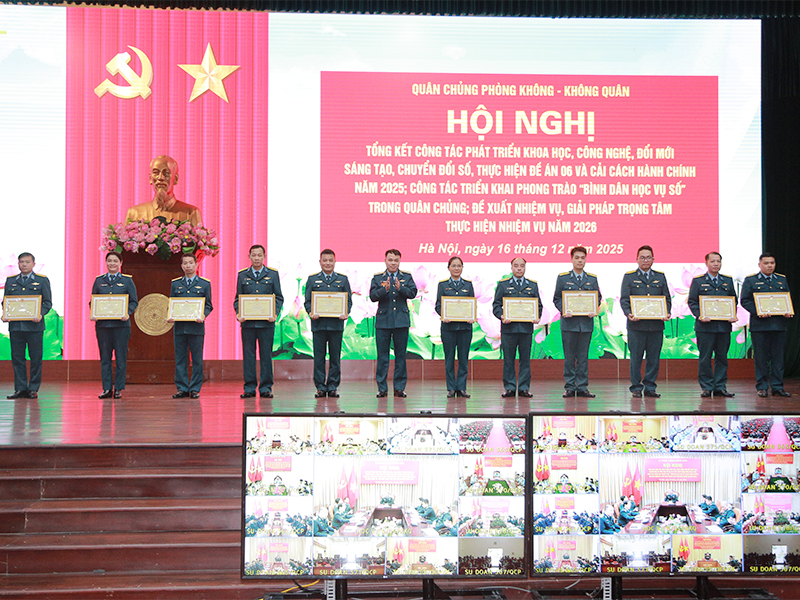 Quân chủng Phòng không - Không quân tổng kết công tác phát triển khoa học công nghệ, đổi mới sáng tạo, chuyển đổi số, thực hiện Đề án 06 và cải cách hành chính năm 2025