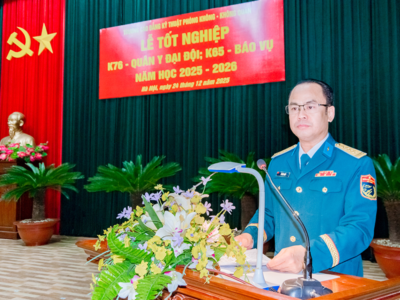 Trường Cao đẳng Kỹ thuật Ph&ograve;ng kh&ocirc;ng - Kh&ocirc;ng qu&acirc;n tổ chức Lễ tốt nghiệp c&aacute;c kh&oacute;a ra trường năm học 2025-2026