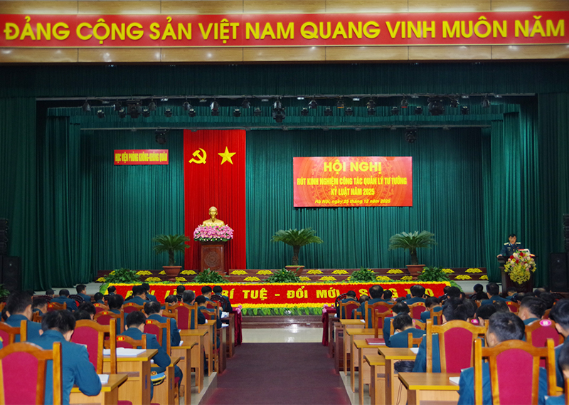 Học viện Phòng không - Không quân rút kinh nghiệm công tác quản lý tư tưởng, kỷ luật năm 2025