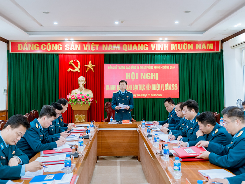 Đảng ủy Trường Cao đẳng Kỹ thuật PK-KQ ra Nghị quyết lãnh đạo thực hiện nhiệm vụ năm 2026