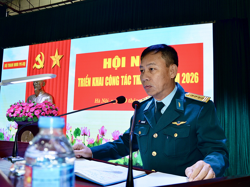 Bộ Tham Mưu Qu&acirc;n chủng Ph&ograve;ng kh&ocirc;ng- Kh&ocirc;ng qu&acirc;n triển khai c&ocirc;ng t&aacute;c Tham mưu năm 2026.