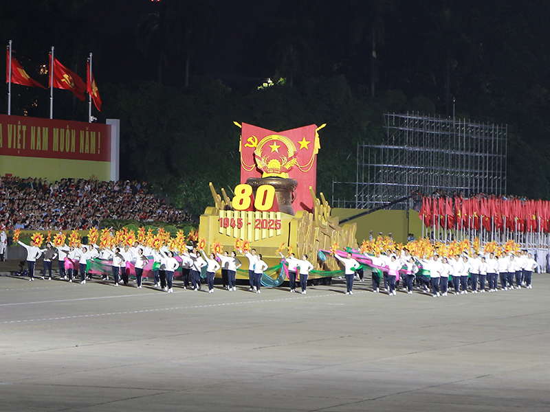 Lực lượng diễu binh, diễu hành Quân chủng Phòng không - Không quân Tổng hợp luyện lần thứ hai tại Quảng trường Ba Đình
