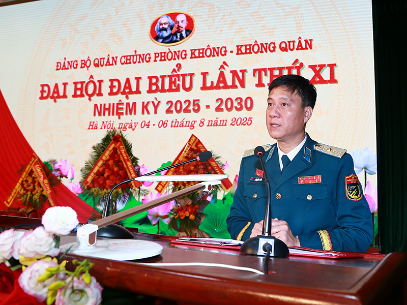Khai mạc Đại hội đại biểu Đảng bộ Quân chủng Phòng không - Không quân lần thứ XI, nhiệm kỳ 2025-2030