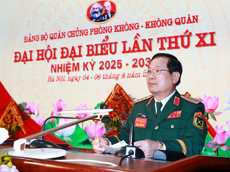 Khai mạc Đại hội đại biểu Đảng bộ Quân chủng Phòng không - Không quân lần thứ XI, nhiệm kỳ 2025-2030