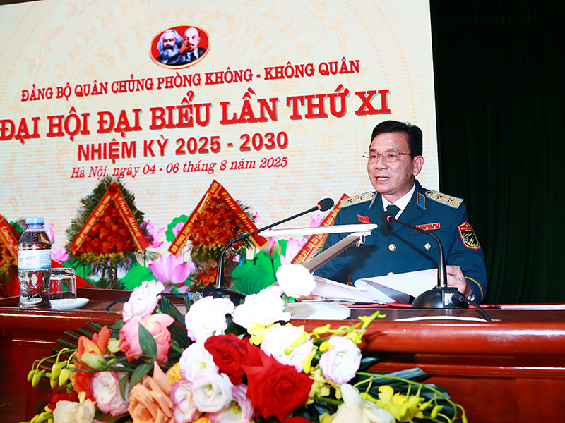 Khai mạc Đại hội đại biểu Đảng bộ Quân chủng Phòng không - Không quân lần thứ XI, nhiệm kỳ 2025-2030