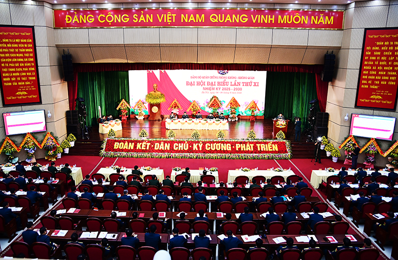Khai mạc Đại hội đại biểu Đảng bộ Quân chủng Phòng không - Không quân lần thứ XI, nhiệm kỳ 2025-2030