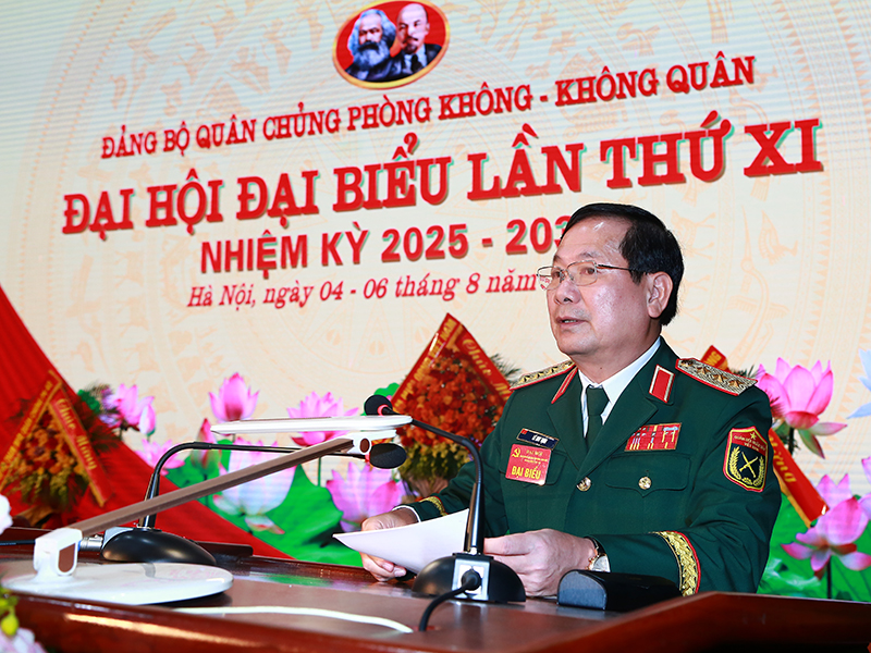 Đại hội đại biểu Đảng bộ Quân chủng Phòng không - Không quân lần thứ XI, nhiệm kỳ 2025-2030 thành công tốt đẹp