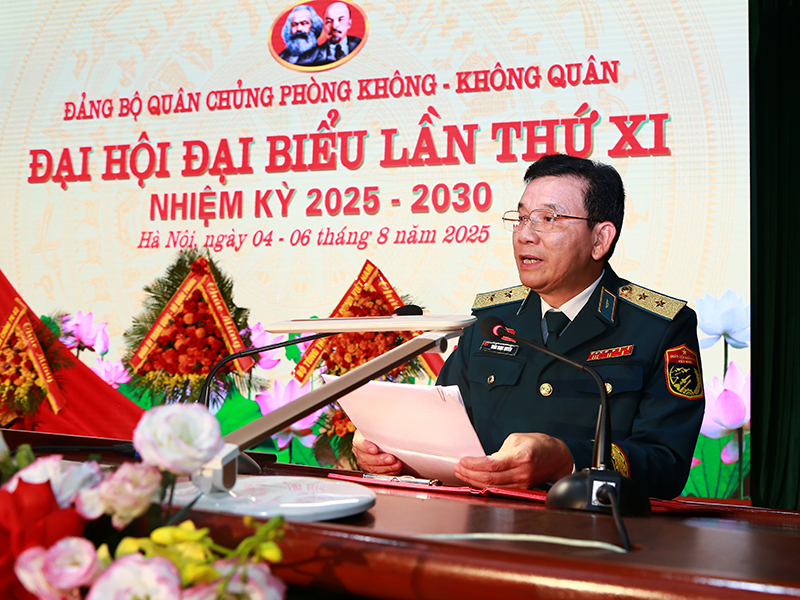 Đại hội đại biểu Đảng bộ Quân chủng Phòng không - Không quân lần thứ XI, nhiệm kỳ 2025-2030 thành công tốt đẹp