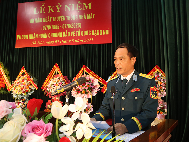 Nhà máy Z119 kỷ niệm 60 năm Ngày truyền thống và đón nhận Huân chương bảo vệ Tổ quốc hạng Nhì