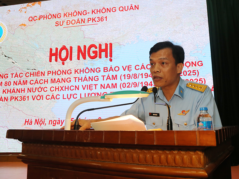 Hội nghị hiệp đồng tác chiến phòng không bảo vệ các hoạt động Kỷ niệm 80 năm Cách mạng Tháng Tám và Quốc khánh Nước Cộng hoà xã hội chủ nghĩa Việt Nam