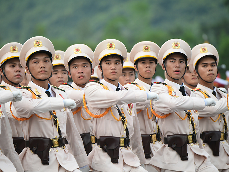 Lực lượng diễu binh, diễu hành tiếp tục tổng hợp luyện lần thứ ba