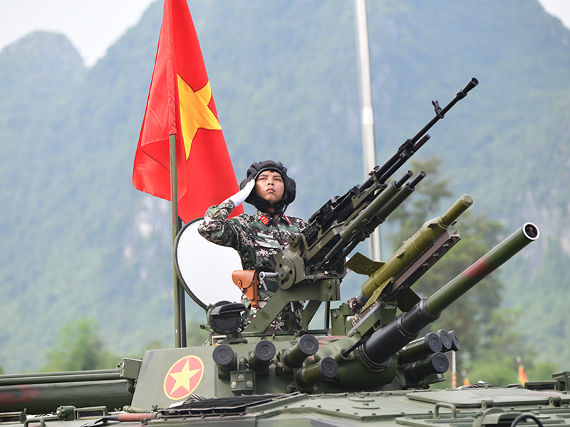 Lực lượng diễu binh, diễu hành tiếp tục tổng hợp luyện lần thứ ba