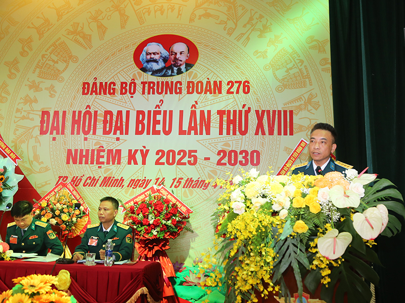 Đảng bộ Trung đoàn 276 tổ chức thành công Đại hội đại biểu nhiệm kỳ 2025-2030