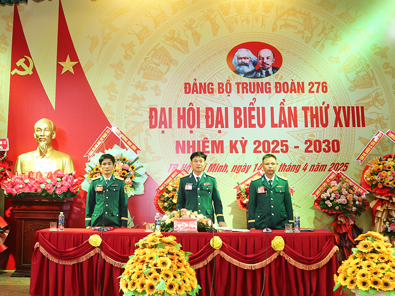 Đảng bộ Trung đoàn 276 tổ chức thành công Đại hội đại biểu nhiệm kỳ 2025-2030