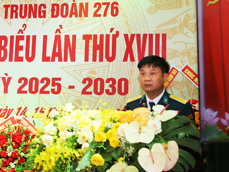 Đảng bộ Trung đoàn 276 tổ chức thành công Đại hội đại biểu nhiệm kỳ 2025-2030