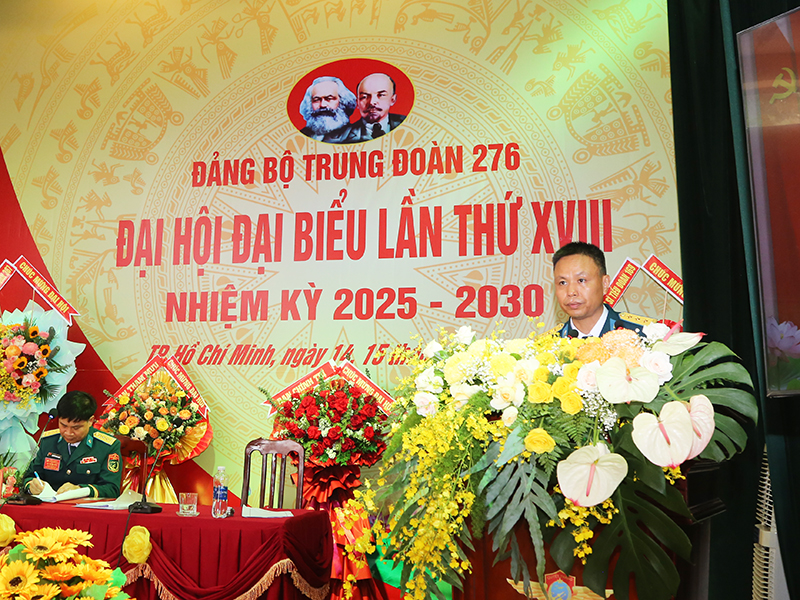 Đảng bộ Trung đoàn 276 tổ chức thành công Đại hội đại biểu nhiệm kỳ 2025-2030