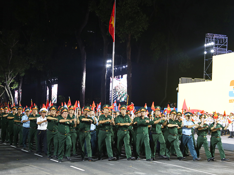 Tổng hợp luyện các lực lượng diễu binh, diễu hành tại thành phố Hồ Chí Minh