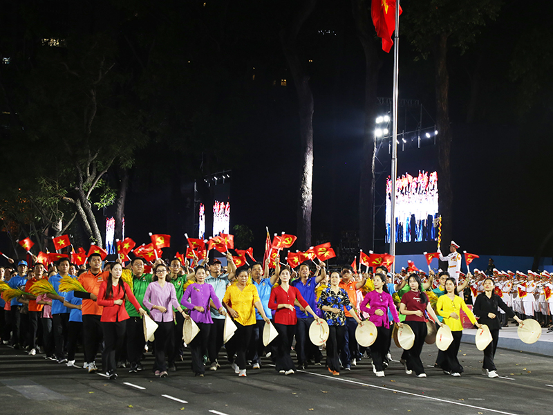 Tổng hợp luyện các lực lượng diễu binh, diễu hành tại thành phố Hồ Chí Minh