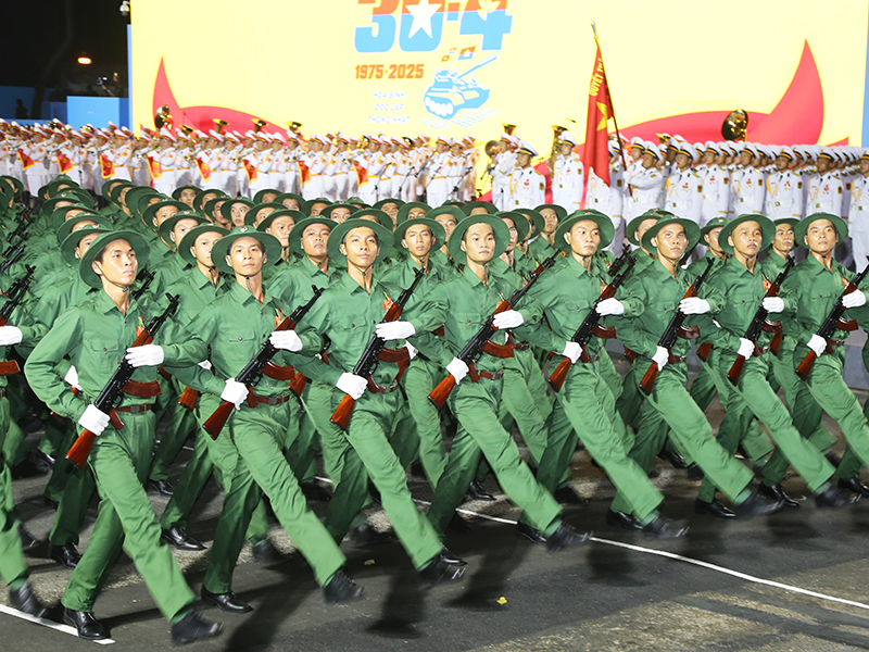 Tổng hợp luyện các lực lượng diễu binh, diễu hành tại thành phố Hồ Chí Minh