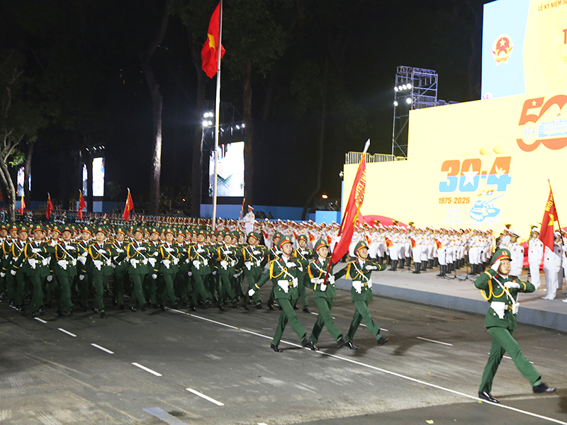 Tổng hợp luyện các lực lượng diễu binh, diễu hành tại thành phố Hồ Chí Minh