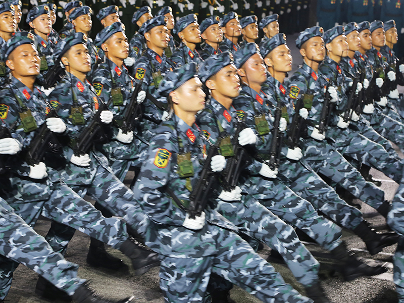 Tổng hợp luyện các lực lượng diễu binh, diễu hành tại thành phố Hồ Chí Minh