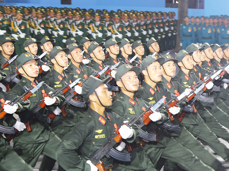 Tổng hợp luyện các lực lượng diễu binh, diễu hành tại thành phố Hồ Chí Minh