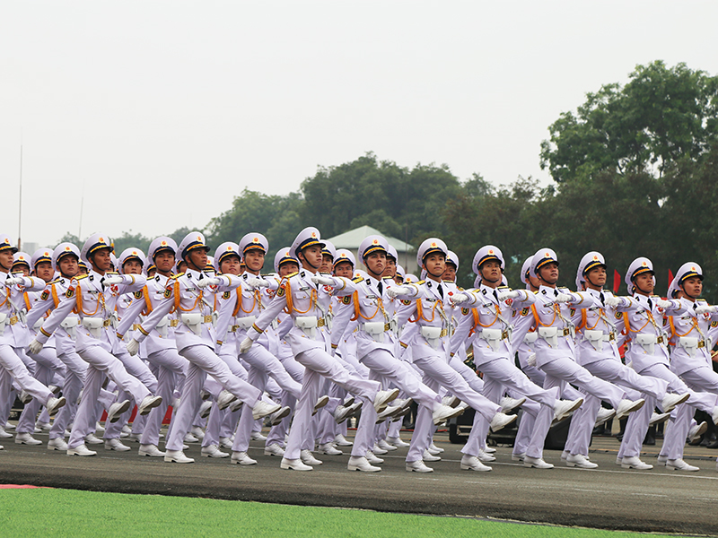 Đại tướng Nguyễn Tân Cương chủ trì Tổng hợp luyện diễu binh, diễu hành Kỷ niệm 50 năm Ngày giải phóng miền Nam, thống nhất đất nước