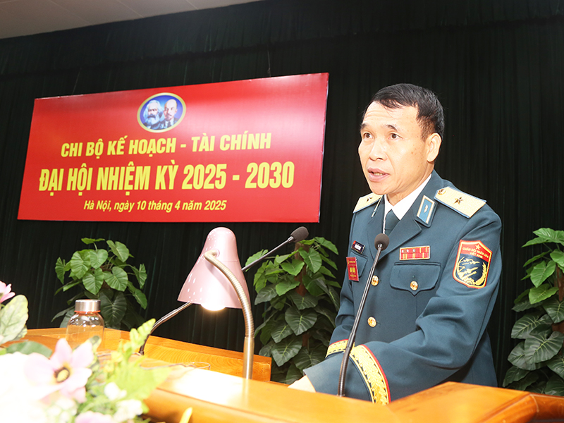 Chi bộ Kế hoạch - Tài chính, Cục Chính trị PK- KQ tổ chức Đại hội nhiệm kỳ 2025 - 2030