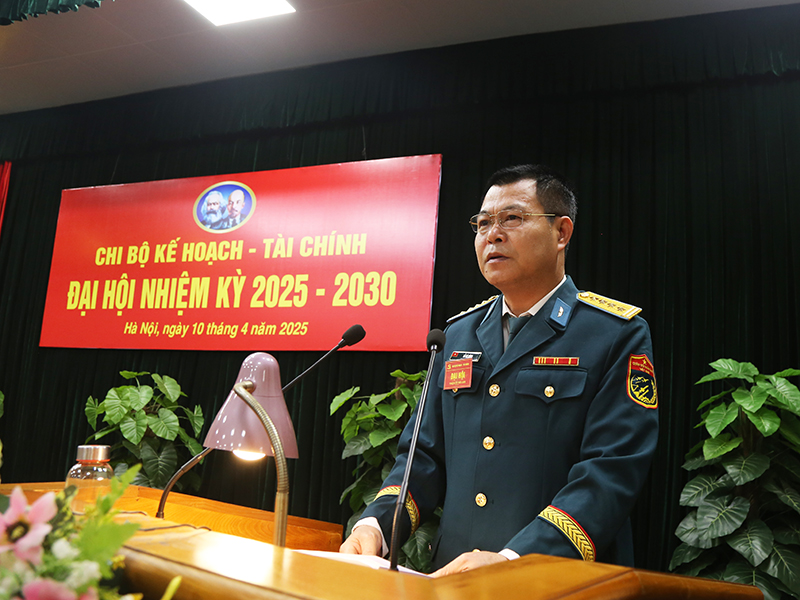 Chi bộ Kế hoạch - Tài chính, Cục Chính trị PK- KQ tổ chức Đại hội nhiệm kỳ 2025 - 2030