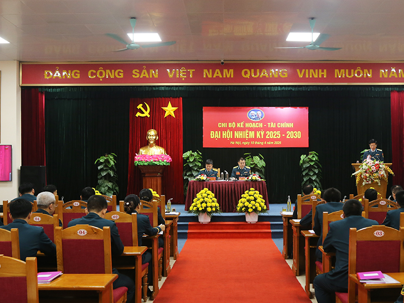 Chi bộ Kế hoạch - Tài chính, Cục Chính trị PK- KQ tổ chức Đại hội nhiệm kỳ 2025 - 2030