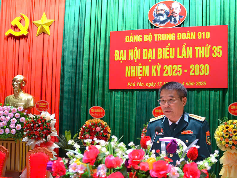 Đảng bộ Trung đoàn 910, Trường Sĩ quan Không quân tổ chức Đại hội đại biểu nhiệm kỳ 2025 - 2030
