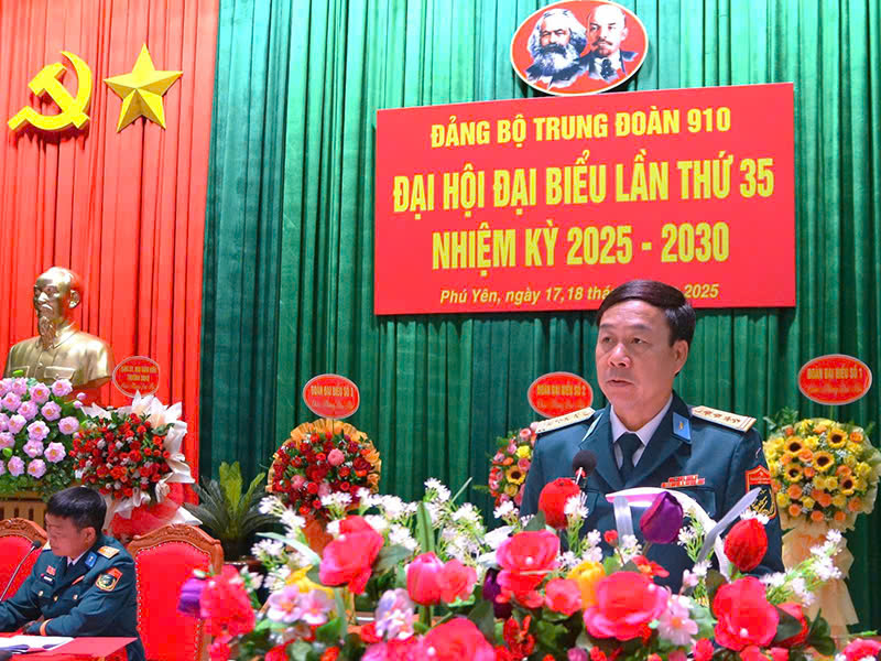 Đảng bộ Trung đoàn 910, Trường Sĩ quan Không quân tổ chức Đại hội đại biểu nhiệm kỳ 2025 - 2030