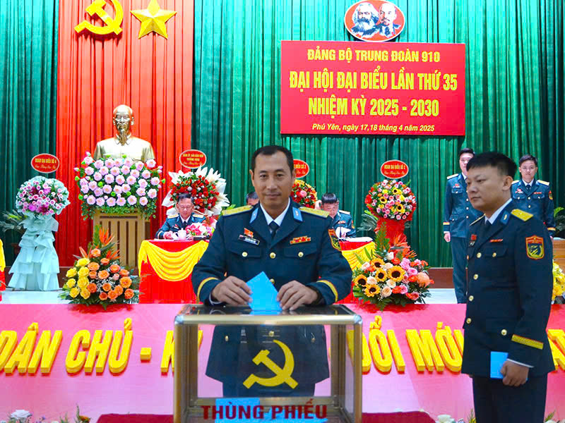 Đảng bộ Trung đoàn 910, Trường Sĩ quan Không quân tổ chức Đại hội đại biểu nhiệm kỳ 2025 - 2030