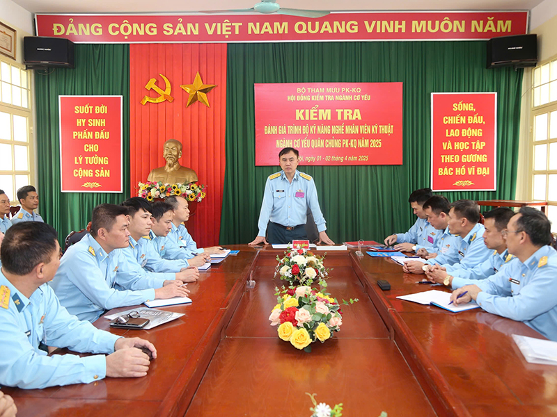 Bộ Tham mưu Quân chủng Phòng không - Không quân kiểm tra, đánh giá trình độ kỹ năng nghề năm 2025