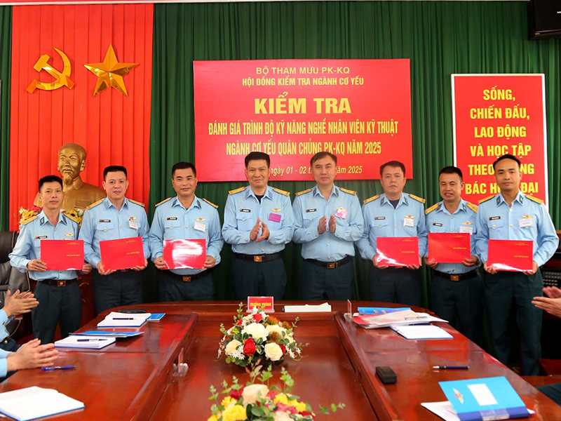Bộ Tham mưu Quân chủng Phòng không - Không quân kiểm tra, đánh giá trình độ kỹ năng nghề năm 2025