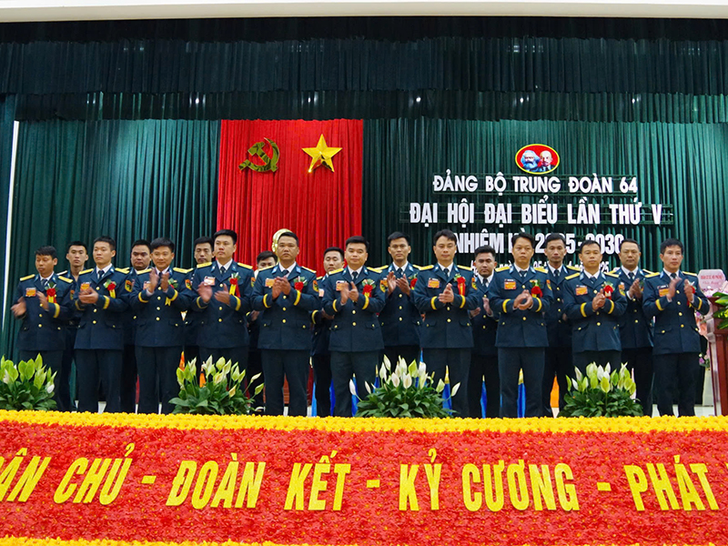 Đảng bộ Trung đoàn 64 tổ chức thành công Đại hội đại biểu lần thứ V, nhiệm kỳ 2025-2030